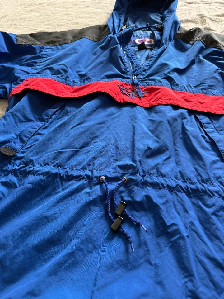 Chaqueta de Esquí Vintage CB SPORTS PARA HOMBRES GRANDE Pullover ANORAK con Capucha Años 90 Retro Foto 4 de 4