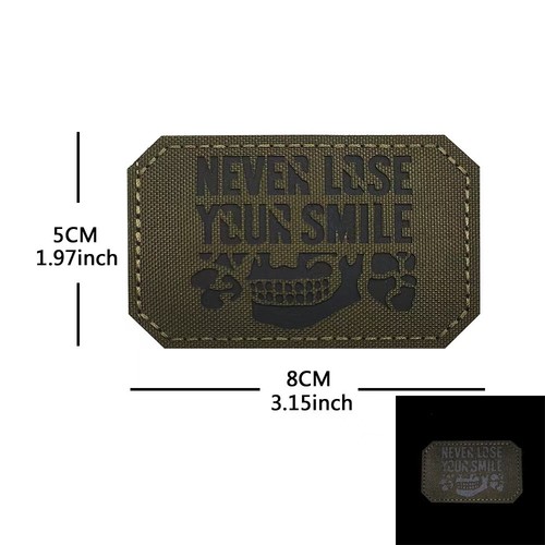 REFLECTIVE IR NUNCA PIERDAS TU SONRISA "G*SHT" MILITRAY GANCHO BUCLE PARCHE BOSQUE - Imagen 2 de 2