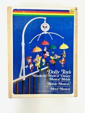 Vtg 1970s Dolly Toy Disney Musical Baby Nursery Mobile Mickey Mouse Box WORKS