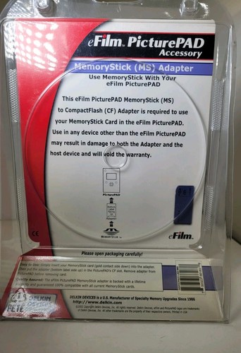 eFilm picturepad Memorystick Adaptateur vers Compact Fash Adaptateur Neuf dans sa boîte Carte MS vers CF - Photo 2 sur 3