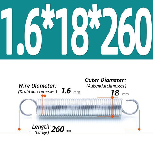 Extension Spring Galvanized Springs Wire Diameter 1.6mm With Hook Tension Spring - Picture 77 of 130