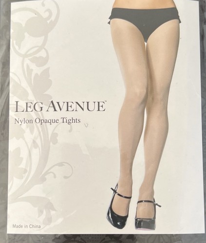 Leg Avenue 7300 Nylon Opaque Tights Pantyhose Nylon Weight 90-160 Lbs Nude - Picture 1 of 5