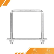 Square U-Bolts 113mm Inner Width 135mm Length M10 Nuts Plate