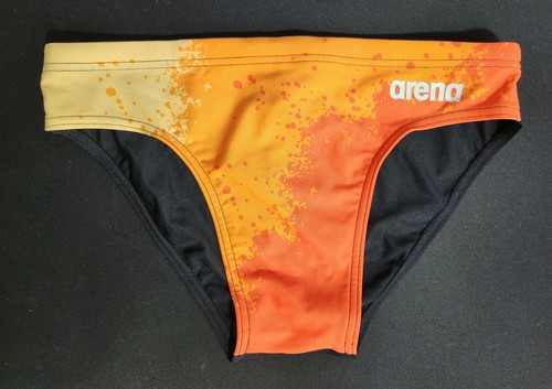 Arena Men's Swim Brief -Size 30 - Orange Ombre Pattern - NEW with Tag