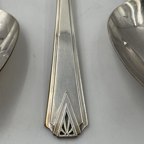 Antique Oneida Community Plate 1929 Deauville 5 Big Spoon Art Deco Silverplate - Picture 2 of 7