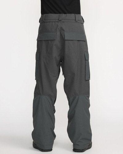 Volcom Nwrk Baggy Men's Snow Pants, Dark Grey, X-Large - Picture 2 of 9