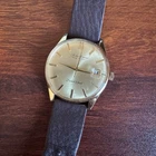 1960s Seiko Cronos Self Dater J15016E Gold Hand-Winding Men's Watch Vintage 36mm