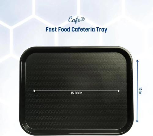 Versatile 14x18 Black Cafeteria Tray: Durable, Lightweight & Dishwasher Safe - Picture 4 of 9