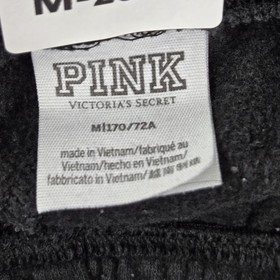 PINK Victoria's Secret Women Pants M Black Cargo Fleece Jogger Baggy