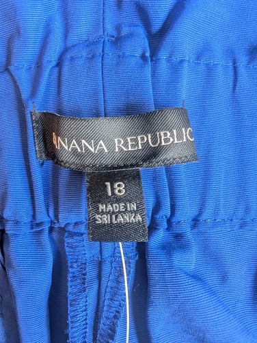 NWT BANANA REPUBLIC Wide-Leg Highrise Paperbag Pant Size 18 Voltage Blue #813887 - Picture 10 of 20