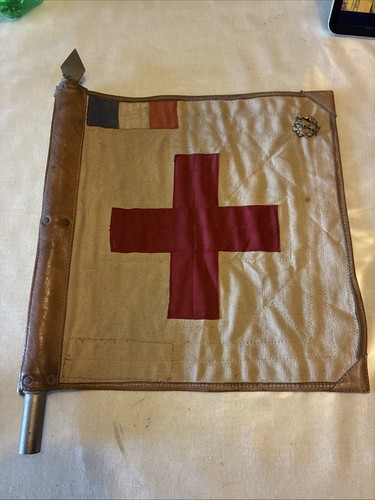 SEKTION KOLONIALE KRANKENSCHWESTERN (SIC) ABZEICHEN AGT AUF WIMPEL + HEBENDER PFOSTEN GESUNDHEIT AGT