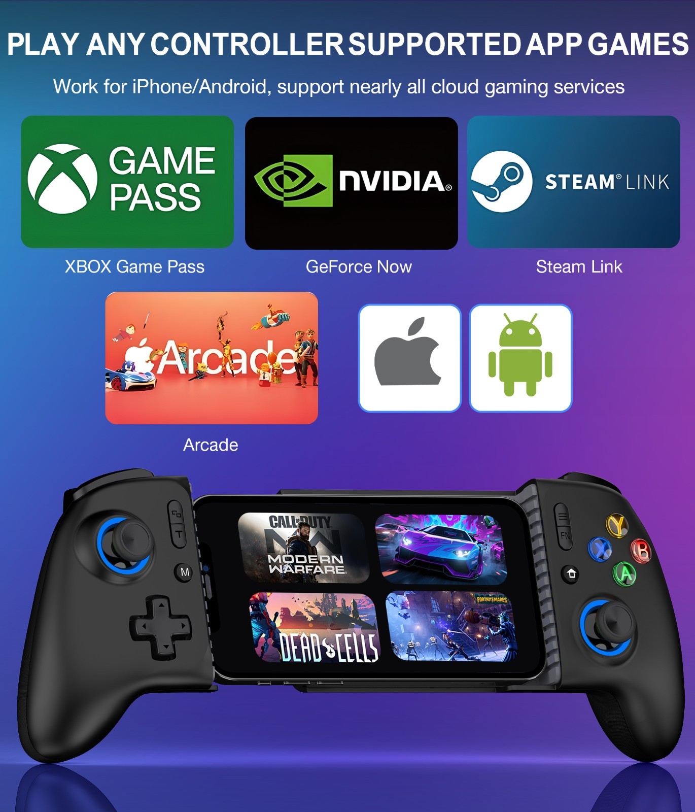 Handy Controller für AndroidiPhone Smartphone Controller mit Programmierbarem