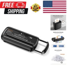 Protect Your Privacy: Compact 6-Sheet Strip Cut Shredder with Overheat Safety