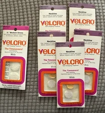 Lot Of 6 Vintage Velcro Self Grip Fasteners Neckline-5 1- 3/4 Medium Stress