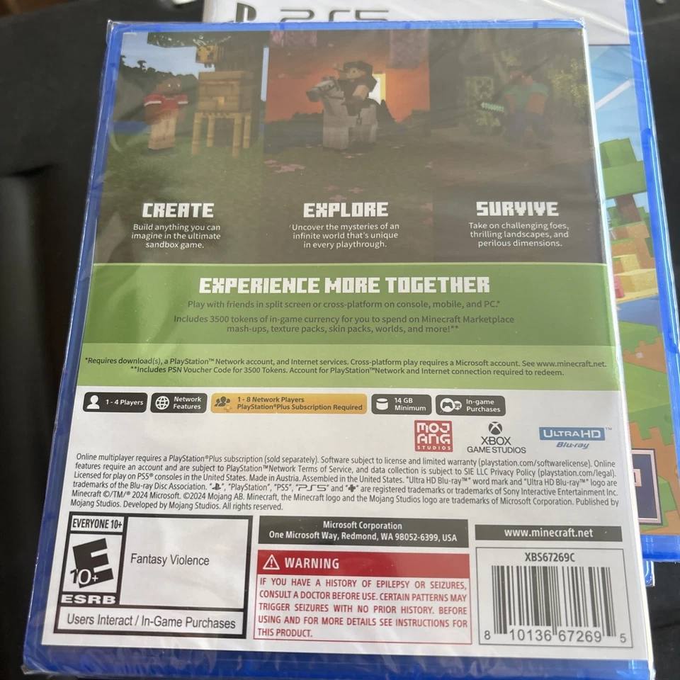 Minecraft Bedrock Edition - PlayStation 5 - NEW & SEALED - Image 2 of 2
