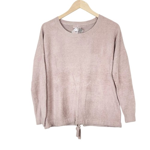 Barefoot Dreams CozyChic Ultra Lite Slouchy Sweater Pink Long Sleeve Size Small