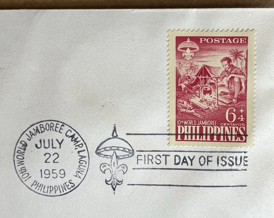 Filipinas FDC 1959 • 10º Jamboree Scout Mundial Mt. Makiling • 22/07/1959 Foto 3 de 4