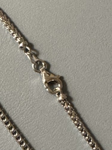 14 Kt Bicolor Kreuz mit blauem Diamanten an einer 14 Kt Weißgold Franco Kette - Bild 9 von 10