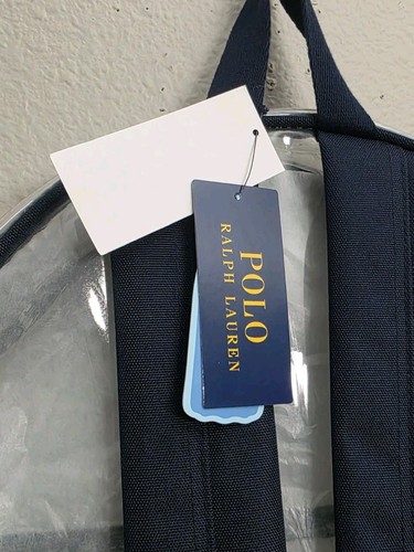 Polo Ralph Lauren Big Pony Clear Backpack Bag Navy New - Picture 7 of 9