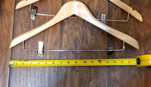 Mixed Wooden Hangers lot Of 9 . SETWELL, Advertising, Shirt/ Pant Style Hangers - Picture 9 of 9