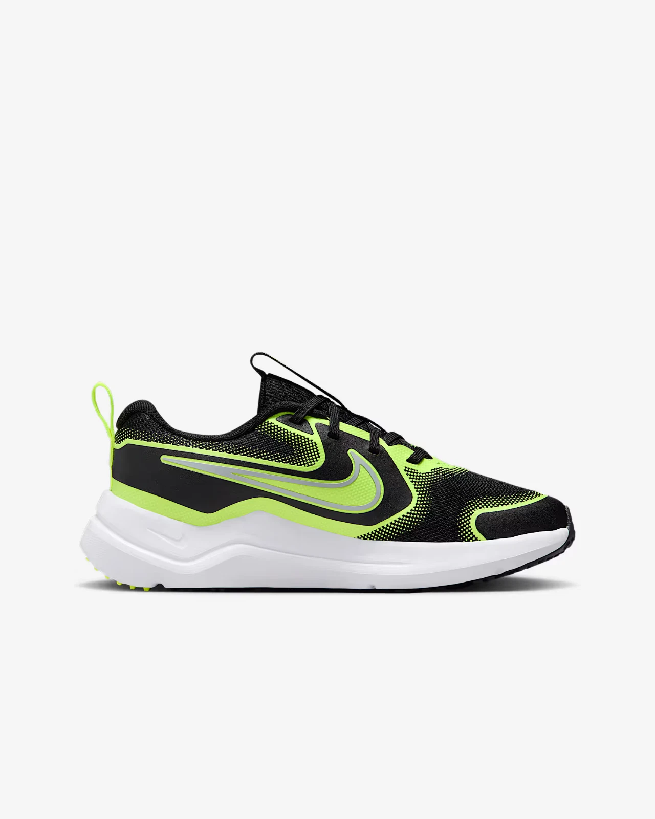 Scarpe da corsa su strada Nike Cosmic Runner per bambini più grandi in nero Volt UK5 EU38