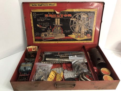 Vintage AC Gilbert No. 8 1/2 FERRIS WHEEL Erector Set Parts D *READ* - Picture 1 of 24