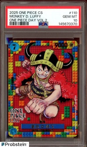 2025 One Piece CS One Piece Day Vol 2 #110 Monkey D. Luffy PSA 10 GEM MINT