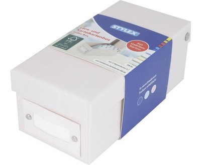 Lernbox Rosa DIN A8 mit 12 Registern und Karteikarten Stylex