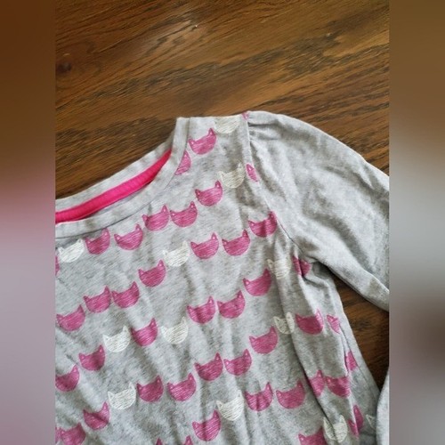 Gymboree Mädchen T-Shirt 3T rosa/grau Katzengesicht - Bild 4 von 7