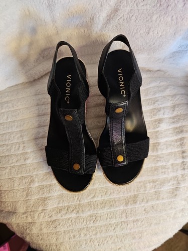 Vionic Calera Womens Espadrille Comfort Wedge Sandal Black womens sz 6 comfort - Bild 2 von 7