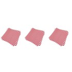 300 Stück rotes und weißes Gitter-Pizza-Öl-Papierblatt gebratene