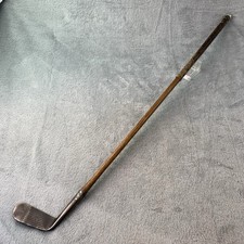 Antique Hickory Wood Shaft Golf Club Sports Equip Triumph Putter 9 Aim Right G4