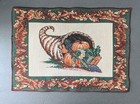 Fall Cornucopia Tapestry Thanksgiving Table Decor Placemat 12.75" x 8"