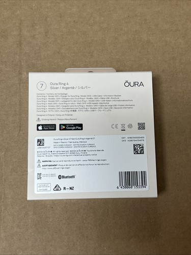 Anello Oura 4 | Argento/Argente | Misura 7 | Smart Ring 4a Generazione - NUOVO SIGILLATO! - Foto 2 di 2