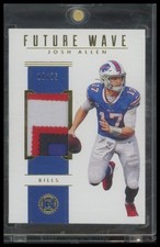 2019 Panini Encased #FW2 Josh Allen 4 Color Patch 18/25 Future Wave Gold SSP 