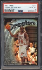 1997 Topps Finest SILVER REFRACTOR #/1090 Jamal Mashburn #277 PSA 10 HEAT GEM MT