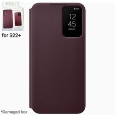 Genuine SAMSUNG Galaxy S22+ Plus Smart Clear View Cover Burgundy,EF-ZS906CEEGEE 