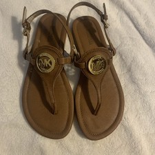 Michael Kors Sandals Size 6 m brown leather store display no box 