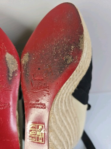 AUTÉNTICA Alpargata Christian Louboutin Talla 39 EE. UU. 6,5 - ¡MIRA PRE-AMADA!! - Imagen 19 de 24