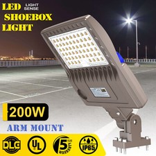 200W LED Parking Lot Light Outdoor Street Pole Shoebox Area Lights Dusk To Dawn