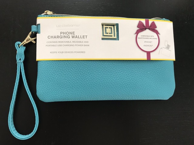 Liz Claiborne Phone Charging Wallet Green