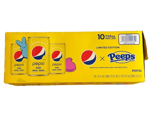 Pepsi x Peeps Easter Limited Edition 7,5 oz. Dose 10er Pack Exclusive Soda Selten Neu in OVP