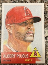ALBERT PUJOLS TOPPS LIVING SET CARD #22 ANGELS CARDINALS w/ FACSIMILE SIGNATURE