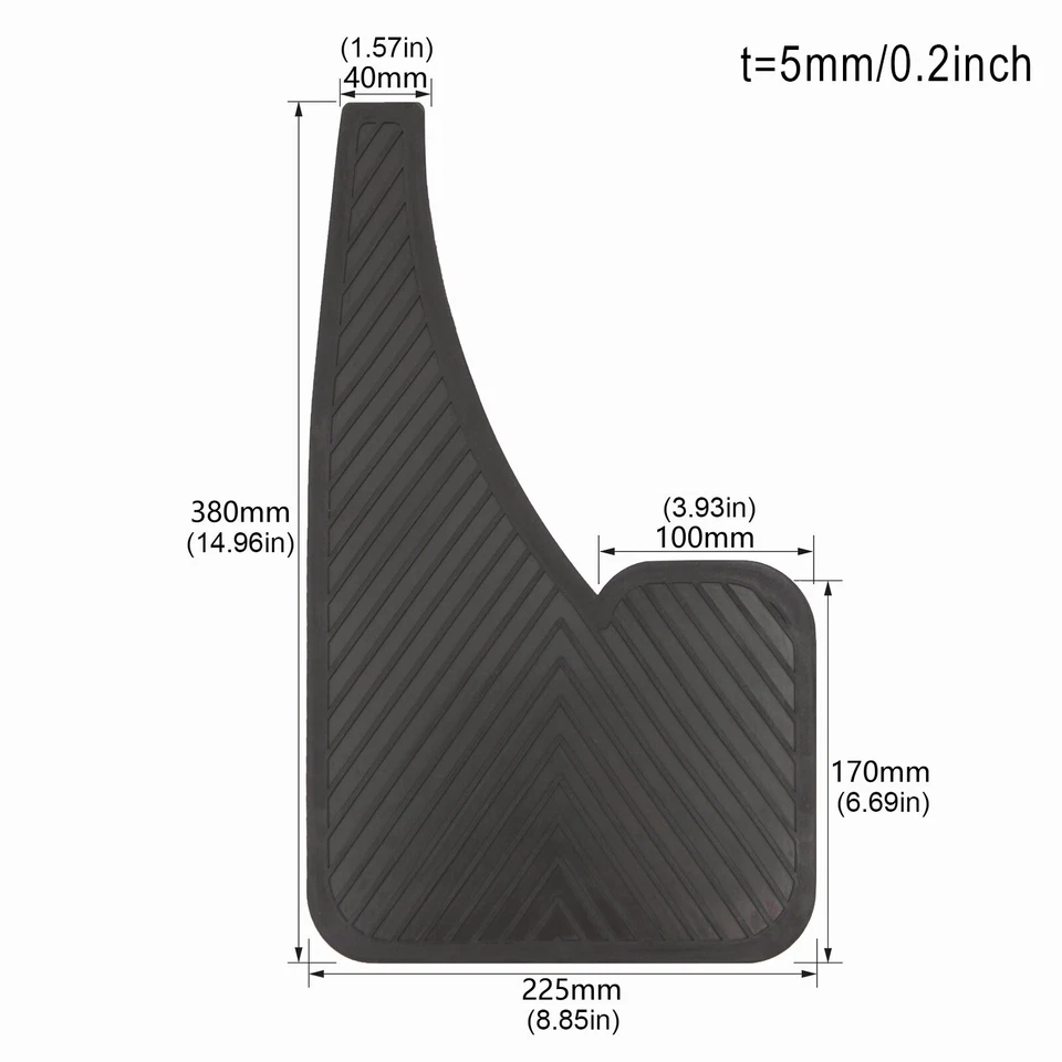 5mm Rubber Mud Flaps Splash Guards For Chevy Chevrolet Suburban Tahoe 4pcs-set Foto 2 de 4