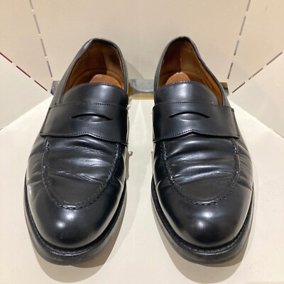 famny CROCKETT&JONES × BARNEYS NEW YO Mens Crockett & Jones for Barneys NewYork Box Calf Black Penny