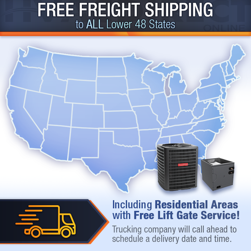 Goodman 3 Ton AC Unit & 17.5" Vertical Evaporator Coil Air Conditioning System - Picture 17 of 19