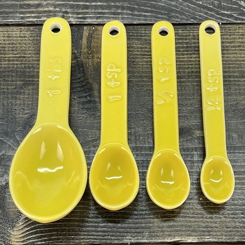 Measuring Spoon set yellow ceramic full set with silicone ring - Picture 4 of 10