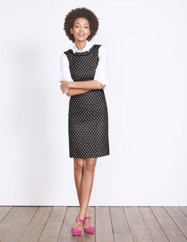 Boden Deborah Tweed Dress Black Uk 14 rrp £140 LS7 GG 11 - Picture 3 of 5