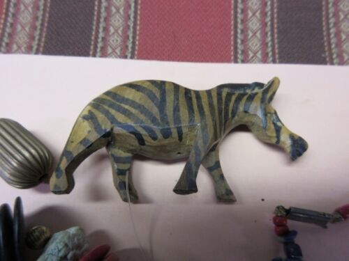 African necklace pieces - zebra, gold beads, bone, wood - multicolor - Picture 2 of 5