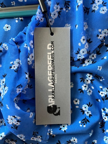 Karl Lagerfeld Abito Floreale Donna Blu - Foto 4 di 5